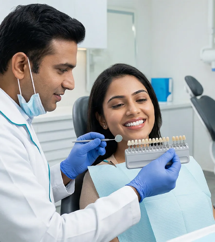 Full mouth rehabilitation treatment in progress